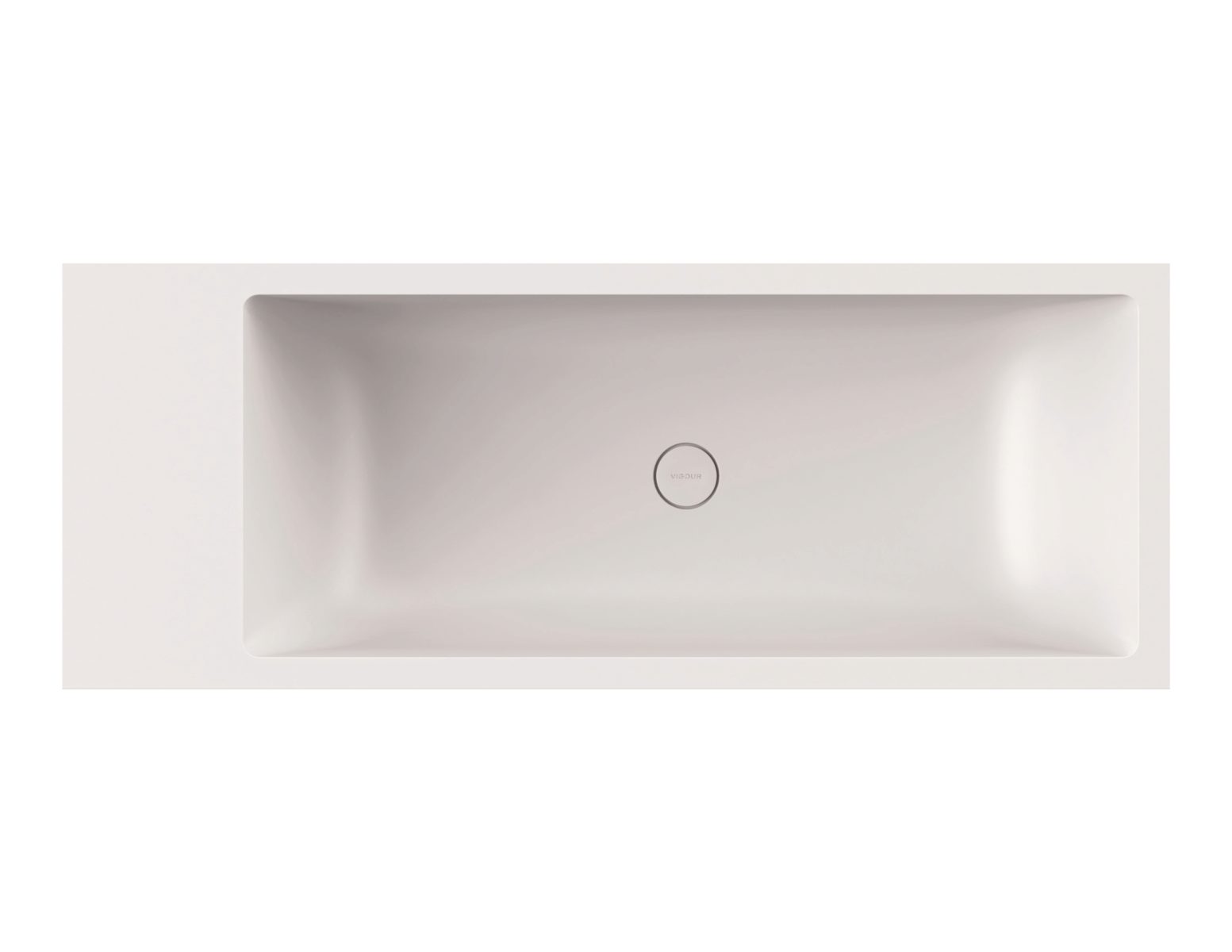 Freistehende Badewanne mit integriertem Regal white V4