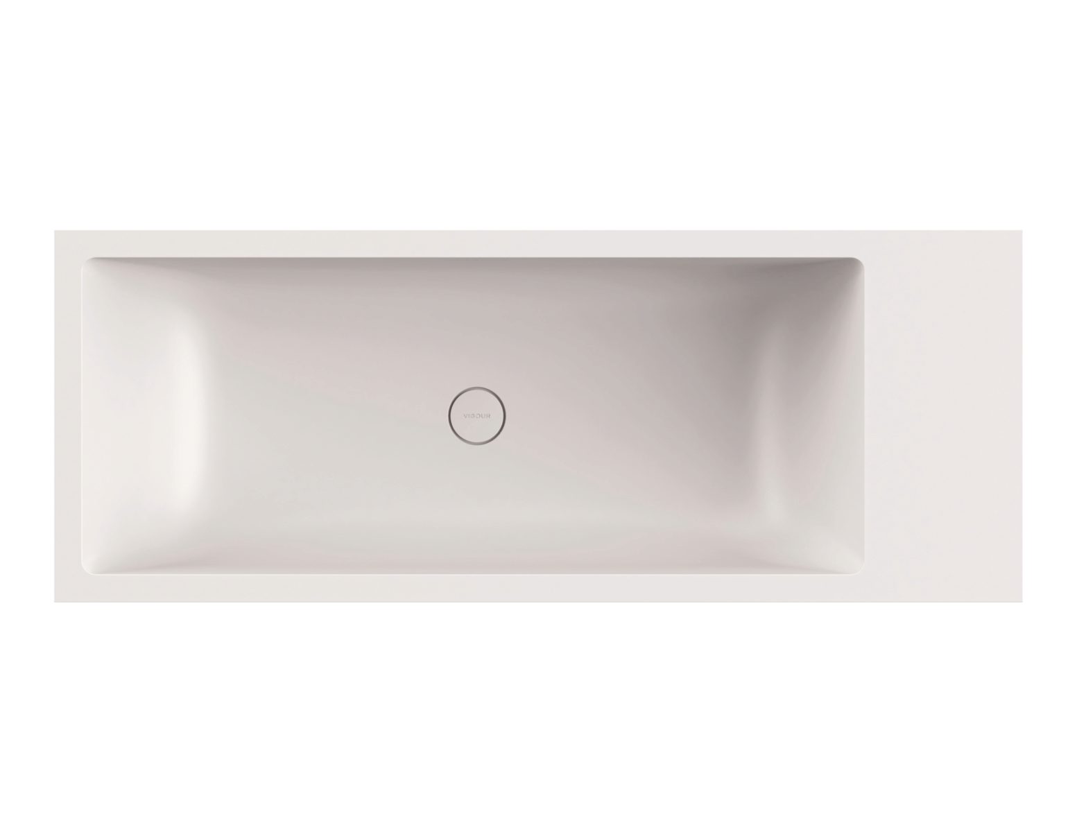 Freistehende Badewanne mit integriertem Regal white V4