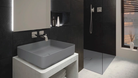 Waschbecken in grau Waschbecken in grau