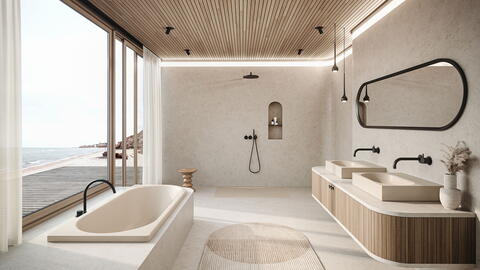 Bäder ohne Fliesen sind pflegeleichter