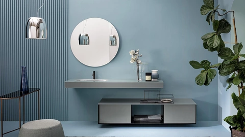 Babyblaues Badezimmer
