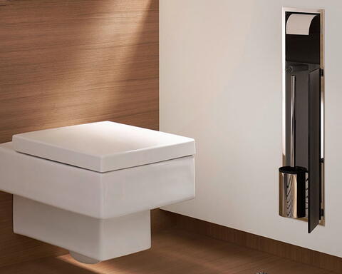 In Wand versenkter WC-Toilettenbürsten-Halter