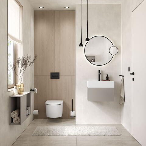 Das Gäste-WC aus der Designlinie white von VIGOUR