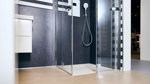 Die Dusche mit extrem flacher Duschtasse 