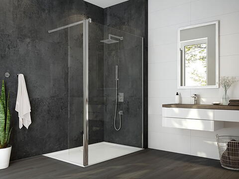 Walk-in-Dusche bei der Teilsanierung