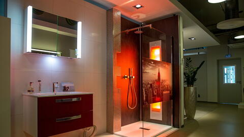 Licht im kleinen Bad