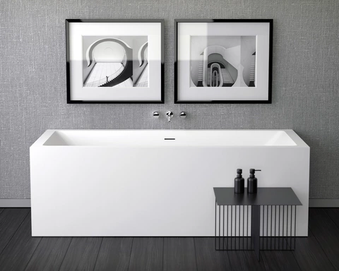 Eckige Badewanne in weiß Eckige Badewanne in weiß