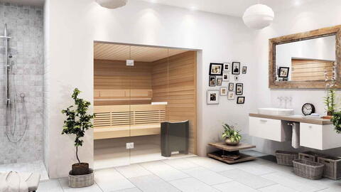 Sauna im Badezimmer