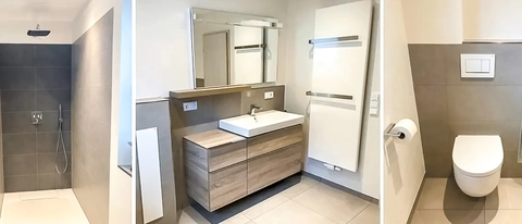 Badezimmer nach der Sanierung