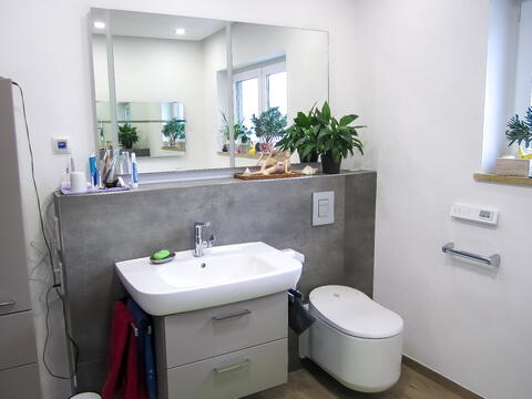 Badezimmer nach der Sanierung