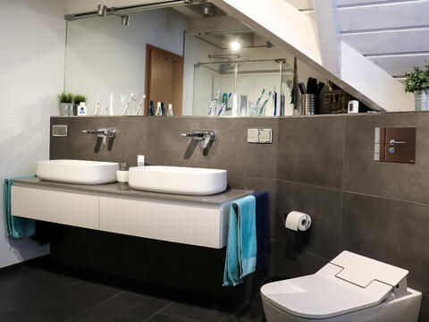 Badezimmer nach der Sanierung