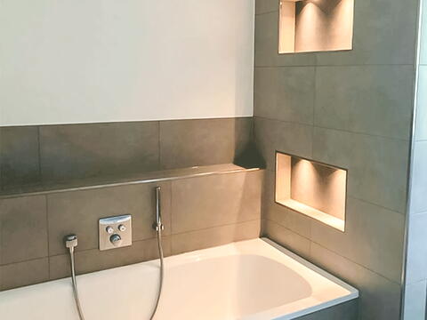 Badezimmer nach der Sanierung