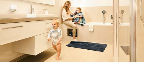Das Komfortbad ist die Lösung für die ganze Familie. 
