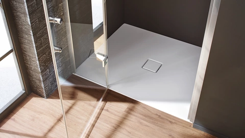 Hygienische Glasduschabtrennung