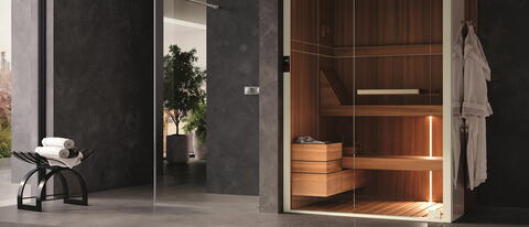 Sauna im Spa-Badezimmer