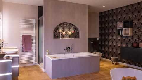 Farbenfrohe Badgestaltung