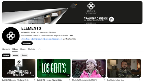 YouTube-Kanal von ELEMENTS