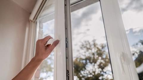 Fenster wird zum Lüften geöffnet